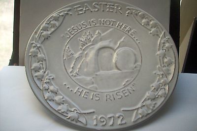 Vintage Frankoma Pottery Easter Plate1972  Oral Roberts Association VGC 7-1/2 in