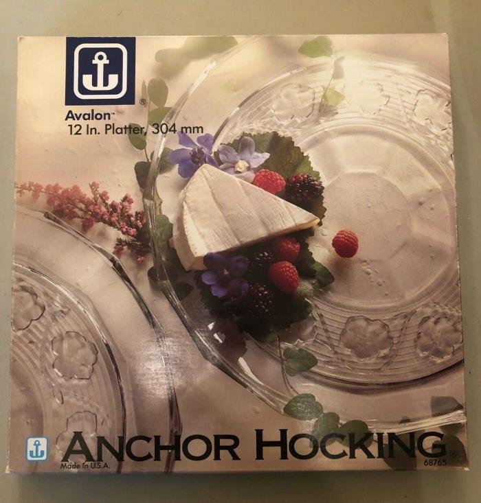 Anchor Hocking Avalon Clear Glass Round 12