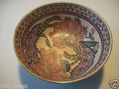 HFP Macau Bainbridge Toys Ceramic Porcelain Bowl Purple Pink Dish Floral @cLOSeT