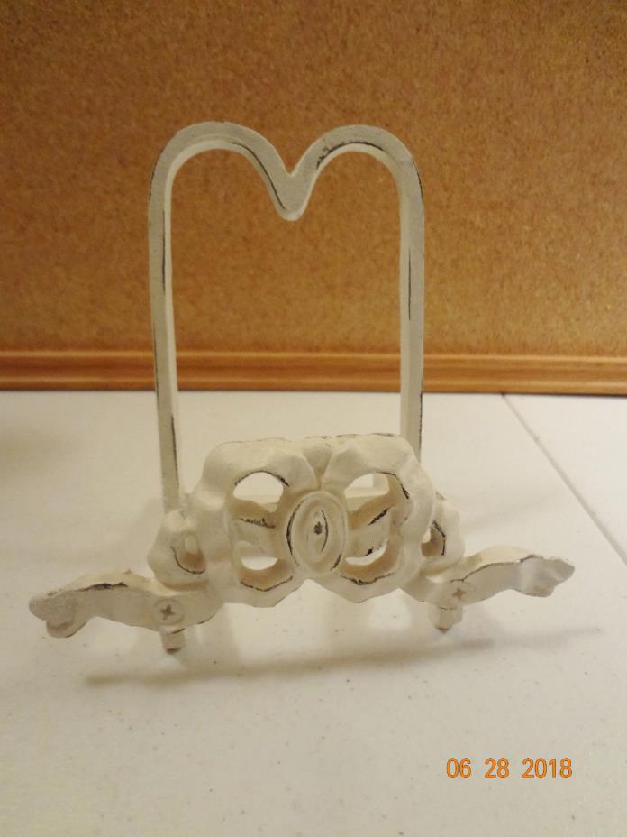 Distressed Metal Decorative Picture Stand Easel Recipe Holder
