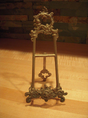 Vintage Brass Ornate Book Holder / Frame / Plate / Bible  Display Stand Easel