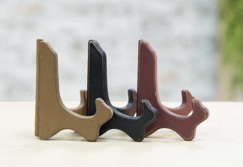 SMALL WOOD PLATE HOLDER NEW “BLACK”