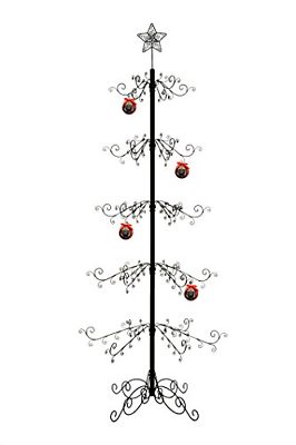 HOHIYA Metal Wire Ornament Display Tree Stand Hook Hanger Christmas Xmas Bauble