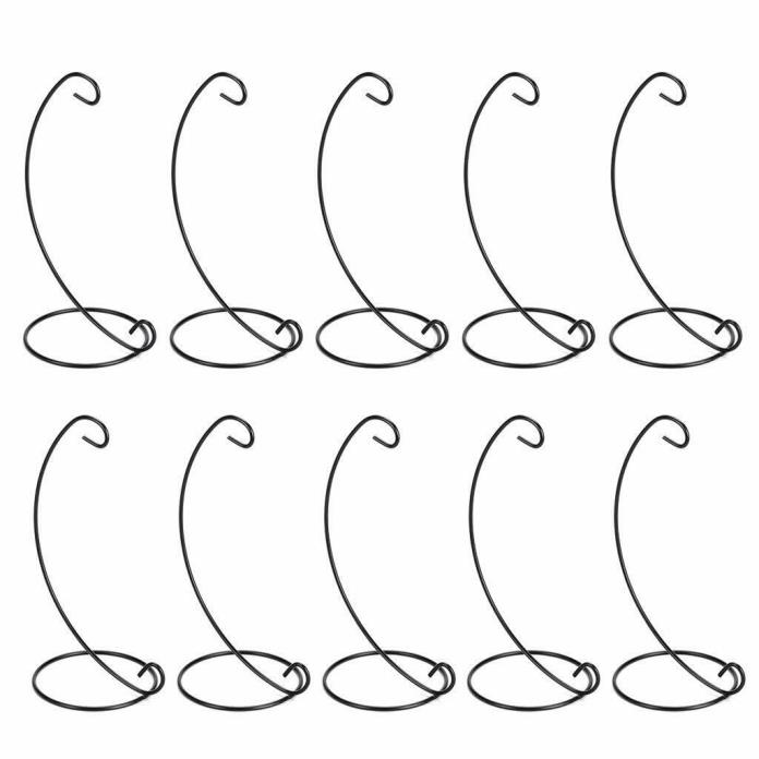 Pack of 10 Ornament Display Stand Holder Iron Hanging Rack for Hanger