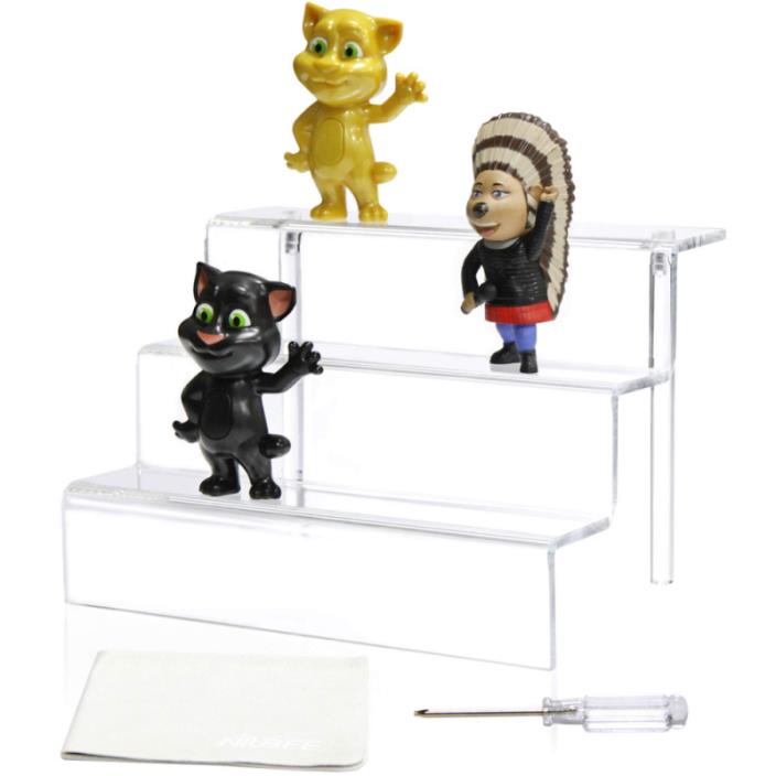 Acrylic Riser Stand Shelf for Amiibo 3 Steps Display Decoration a...