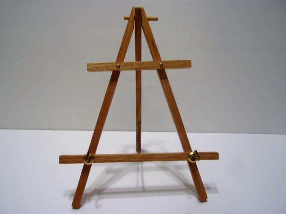 VINTAGE STYLE WOOD TABLE TOP DISPLAY EASEL WITH CHAIN