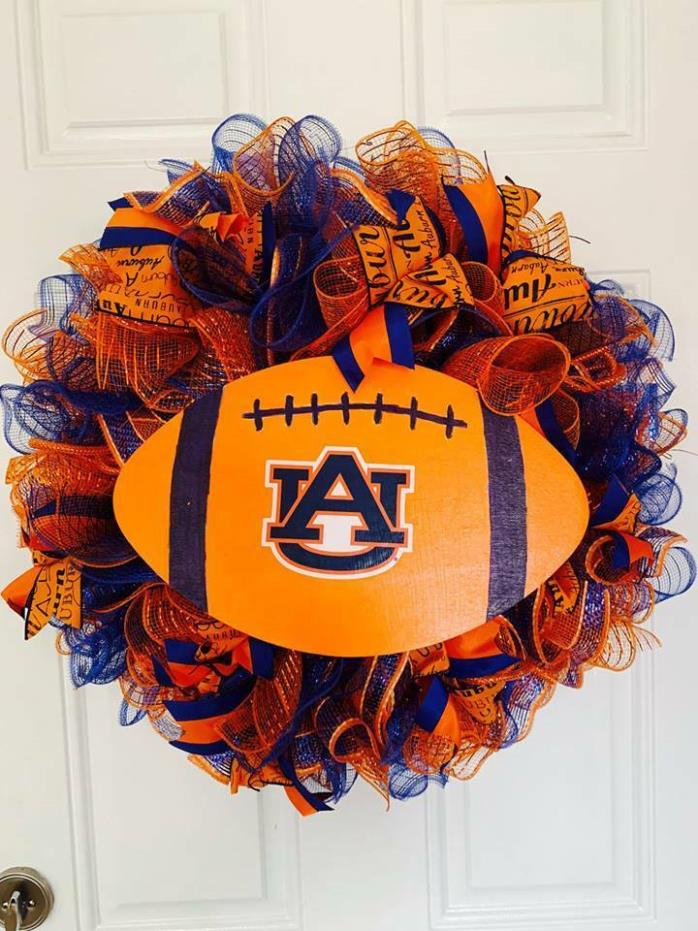 Auburn Tigers football wreath