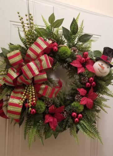 Cheery Snowman Christmas Wreath