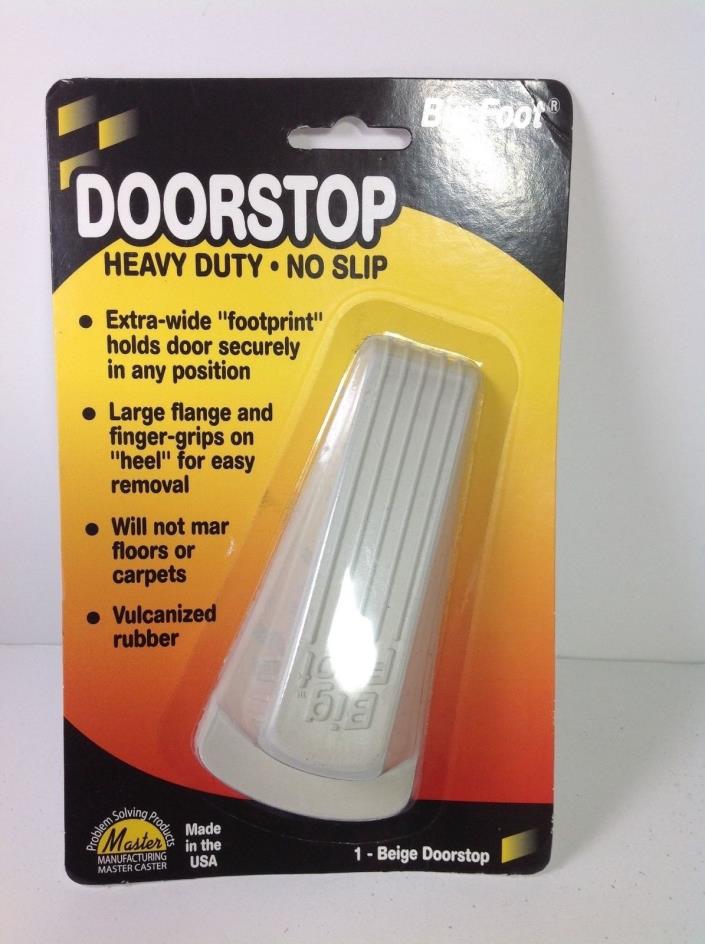 New Big Foot Doorstop, No-Slip Rubber, 4-3/4