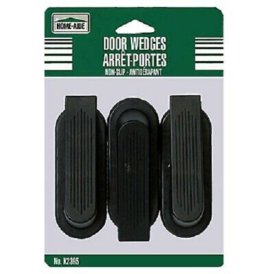 Black Plastic Door Wedge Doorstops Wholesale lot of 6 Home School Business