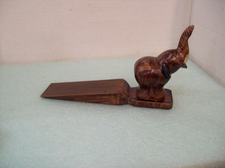 Cute Decorative Wooden Elephant Door Stopper S3