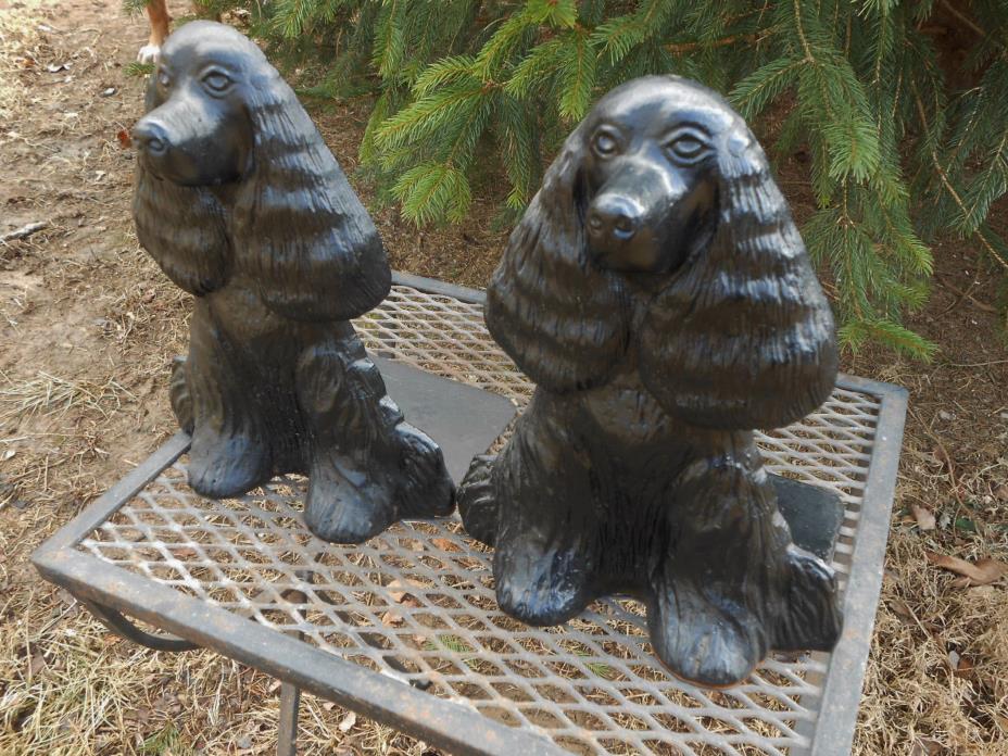 CAST IRON BOOKENDS  DORSTOPS DREAMBOY SHOW DOG VIRGINIA METALCRAFTERS HALLMARKED