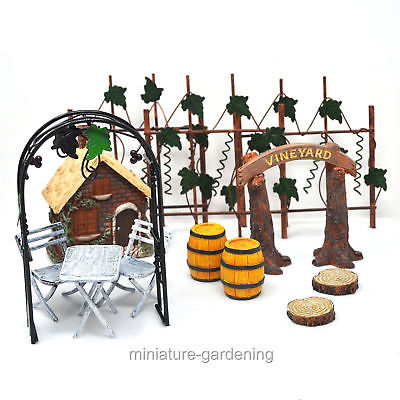 Vineyard Vacation Fairy Garden Kit for Miniature Garden