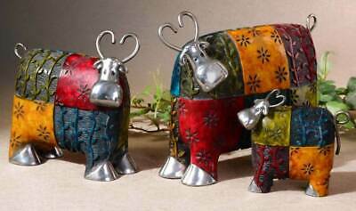 Billy Moon Colorful Cows Figurine - Set of 3 [ID 50334]