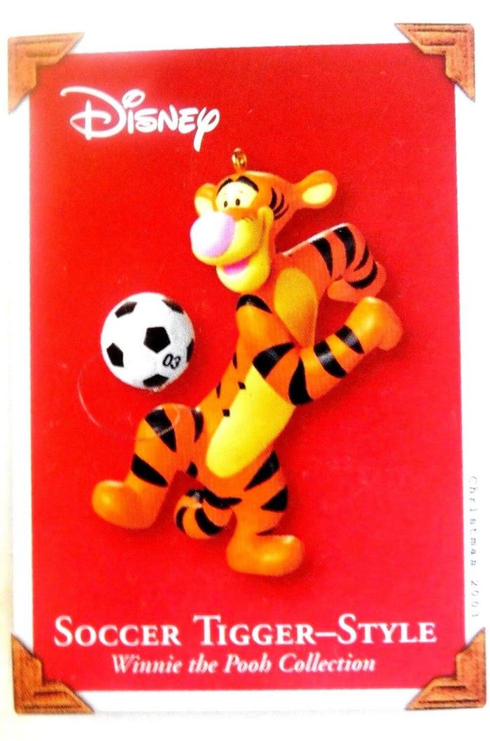 2003 Hallmark Soccer Tigger Style Ornament Disney Winnie The Pooh Collection Box