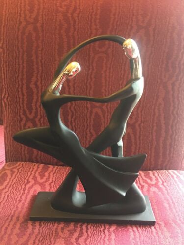 Abstract Lovers Dancing Sculpture Decorative Resin Couple Statue