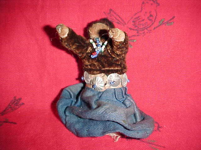 Antique Handmade Cloth Art Mini WORRY Doll bugle bead necklaces, FANCY BELT, SEE