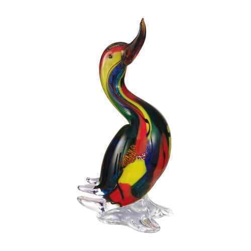NEW IN BOX Dale Tiffany Multi Colored Creation Glass Duck Figurine - AS10782