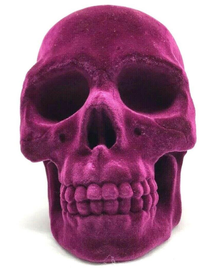 Veronese Gothic PURPLE Velvet Skull Piggy Bank Macabre New Novelty Collectible