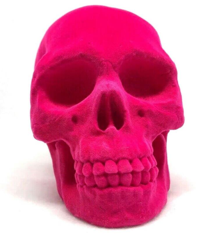 Veronese Gothic PINK Velvet Skull Piggy Bank Macabre New Novelty Collectible