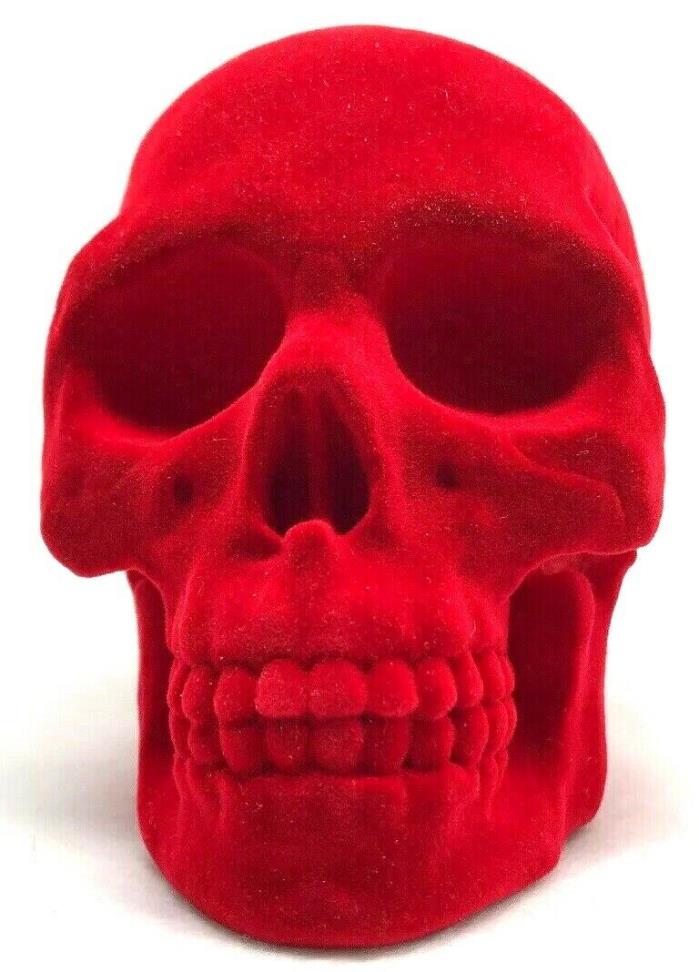 Veronese Gothic RED Velvet Skull Piggy Bank Macabre New Novelty Collectible