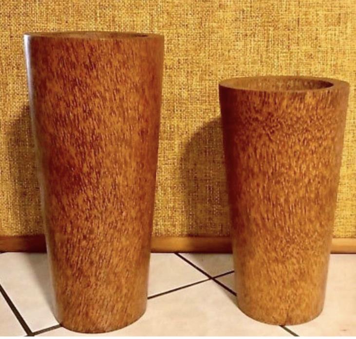 Coconut Wood Planters (2)