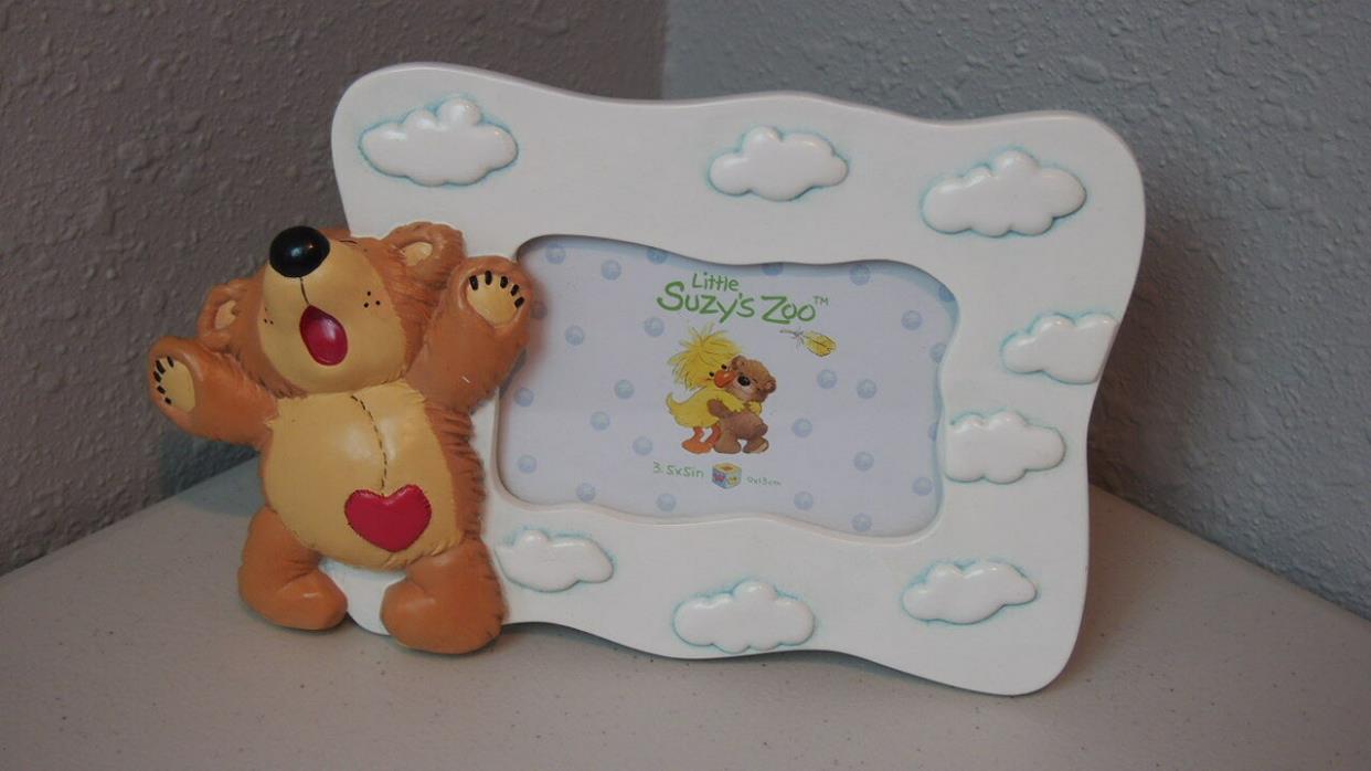 Little Suzy's Zoo Picture Frame Bear Baby Room Cloud Kids Home Decor Heart