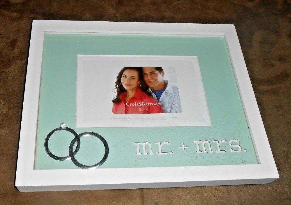 Croft and Barrow Wedding Rings Mr and Mrs Table Top Picture Frame
