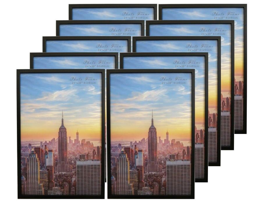 Frame Amo 24x36 Black Wood Picture or Poster Frame, 1 inch Wide, 1, 3 or 10 PACK