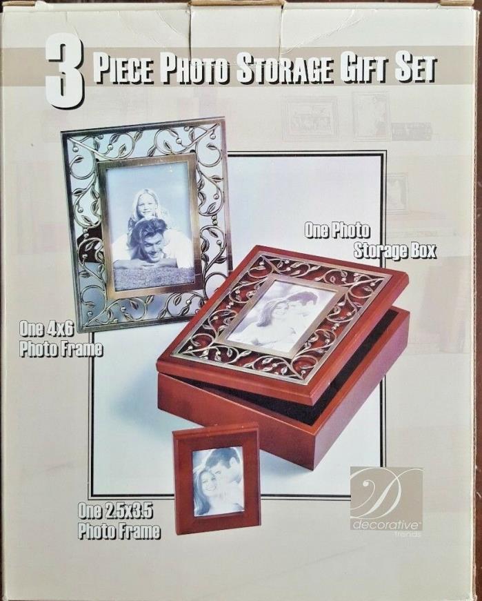 Decorative Trends Photo Storage Gift Set - 3 Pieces - NIB