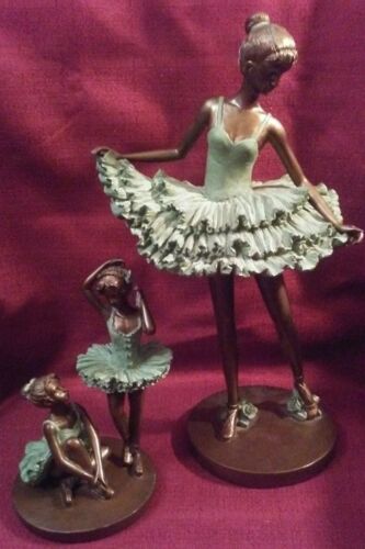 Beautiful Ballerina Bronze Look Trio Sculptures