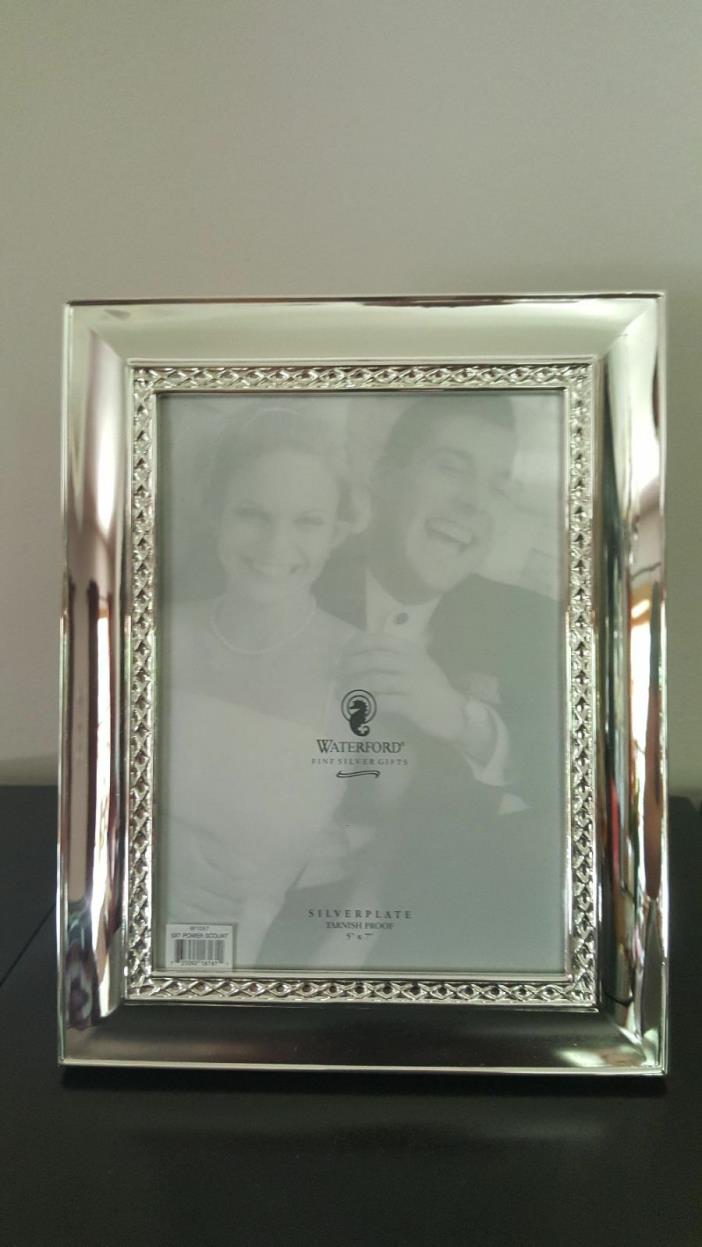 Waterford Powerscourt Silver 5x7 Frame w/box and bag