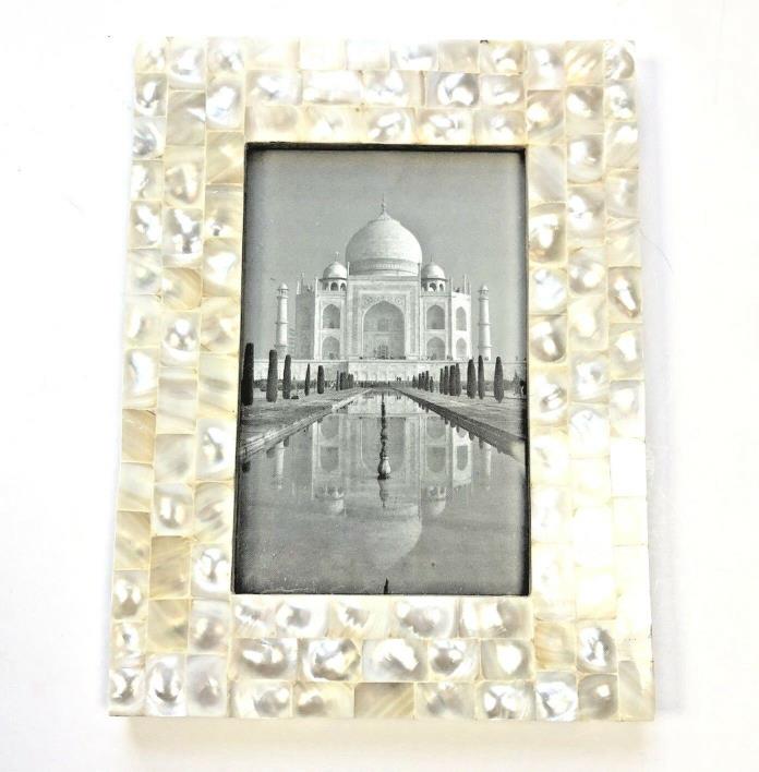 NEW World Market Mother of pearl MOP 4x6 tabletop desktop picture frame photo