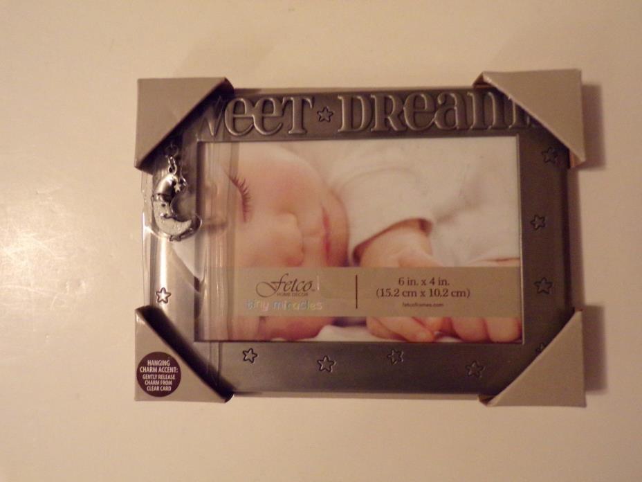 Baby Photo frame Sweet Dreams fetco home decor tiny miracles 6in x 4in NEW