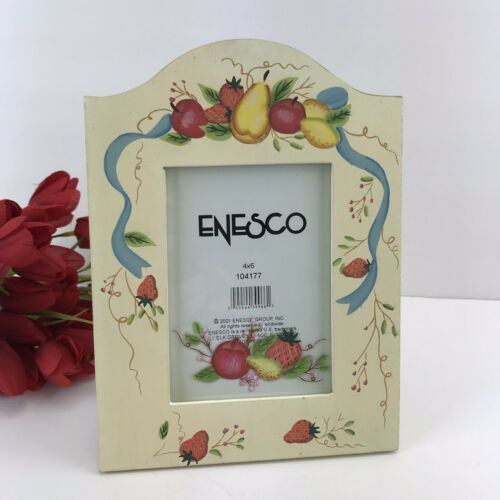 Photo Picture Frame Wood Fruits & Veggies Shabby Cottage Painted Home Decor