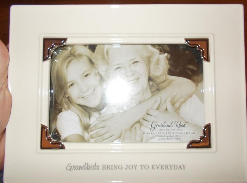 Grasslands Road Grandkids BRING JOY TO EVERYDAY Ceramic 4x6 NIB