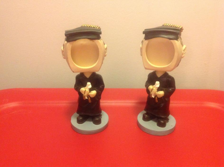 Set of 2-6 inches high-Bobblehead Graduation Picture Frames
