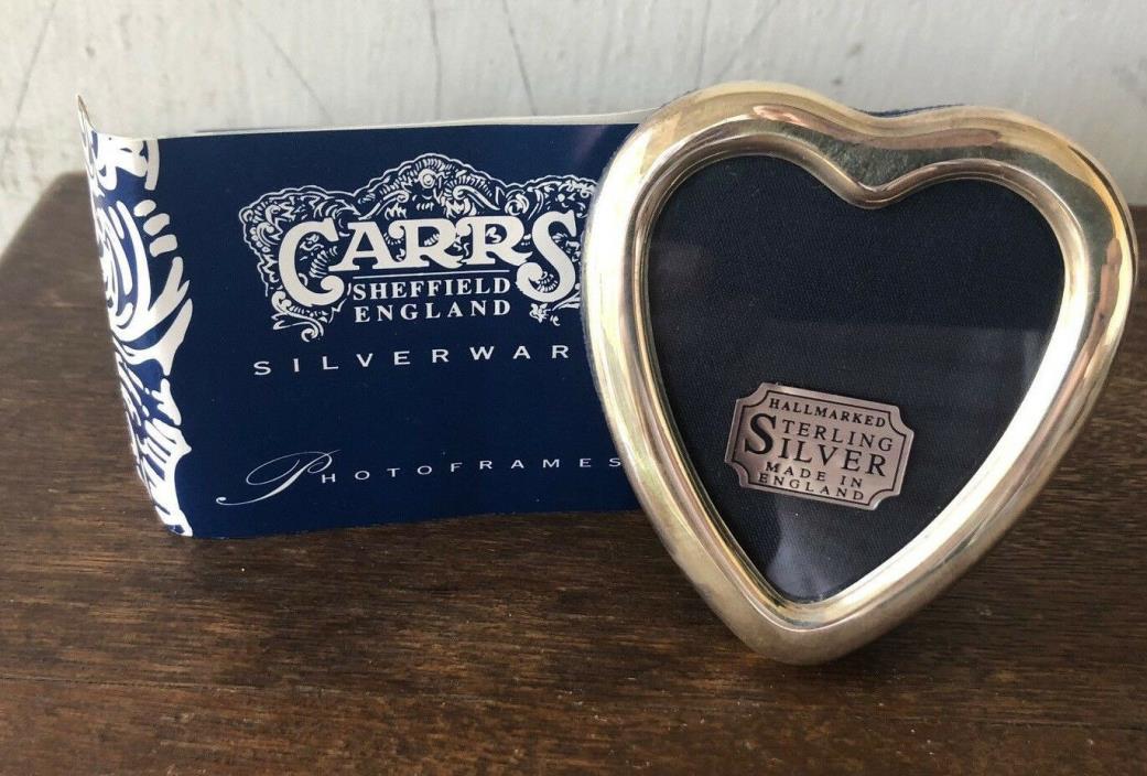 CARRS Sterling Silver Heart Shaped Picture Photo Frame - Sheffield England