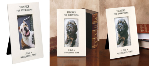 Thanks For Everything Pet Memorial Rectangle Picture Frame WHITE 4