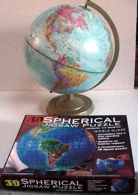 REPLOGLE WORLD NATION SERIES GLOBE Leroy Tolman Cartographer 3D Spherical Puzzle