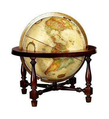 Colonial Antique Finish 12 Inch Globe w Solid Wood Cradle [ID 25526]