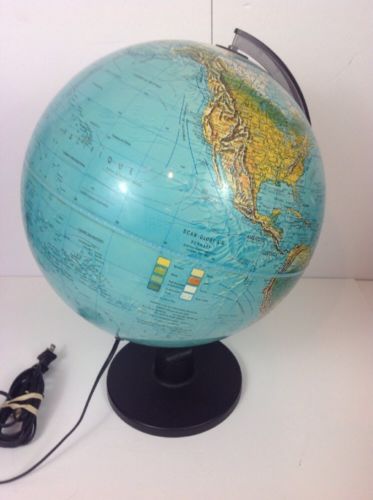 Vintage Scan-globe A/S Lighted World Globe - Karl F. Harig - 1990 -'French