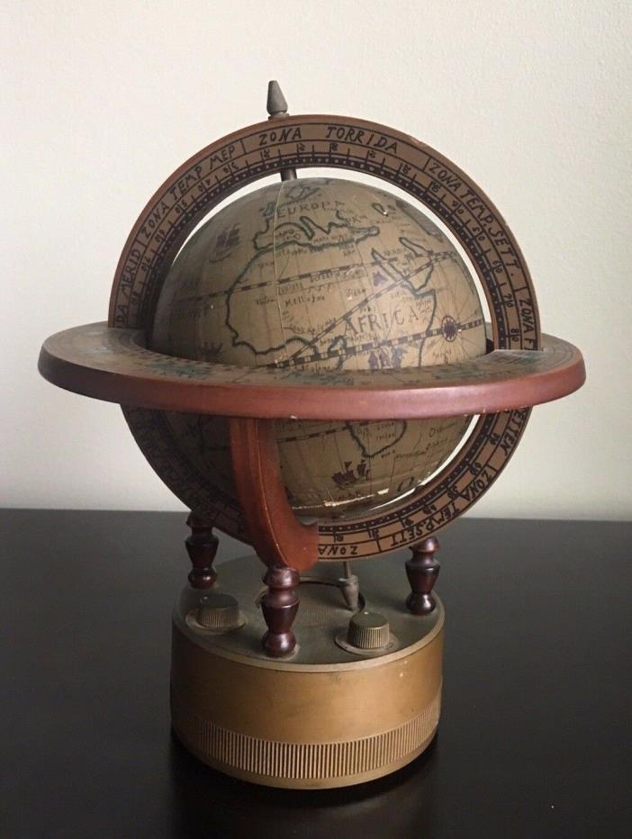 VINTAGE NORLEANS  TABLE TOP GLOBE AND RADIO WITH ZODIAC. MADE IN JAPAN