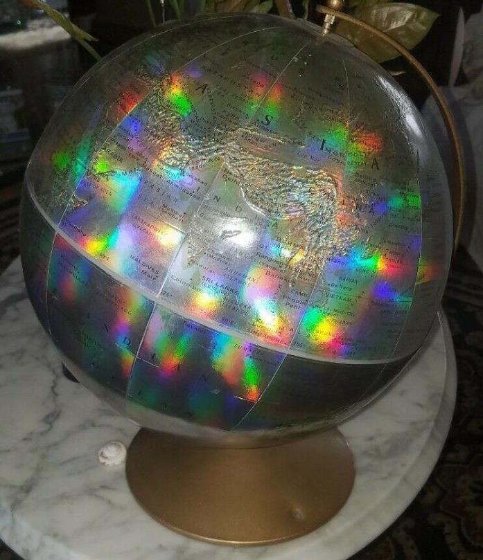 World Globe With Rainbow Affect