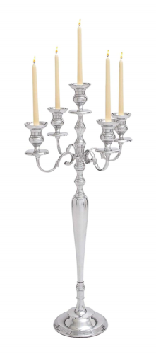 Deco 79 Aluminum Candelabra, 16 by 40-Inch