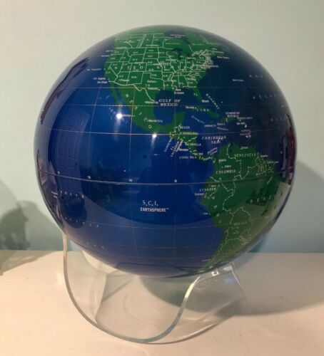 Spherical Concepts ArtLine Globe Blue/Green Acrylic Earthsphere Table 1986