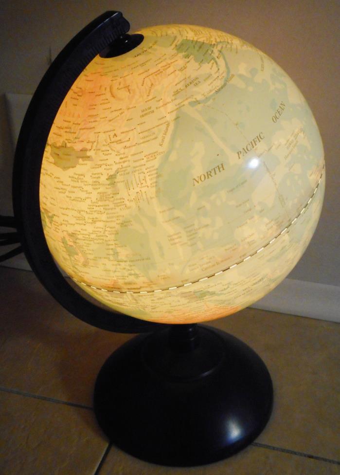 Fucashun World Globe Illuminated Lamp Night Light Map nautical Table Top