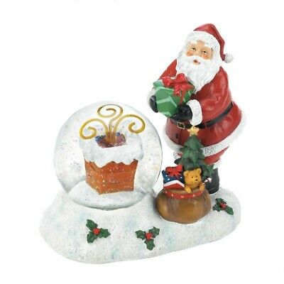 Santa Gifts And Chimney LED Snow Globe