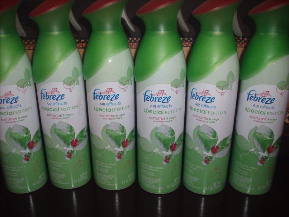 Febreze MISTLETOE MAGIC HOLIDAY Air Effects Air Freshener Refresher Sprays 6 Can