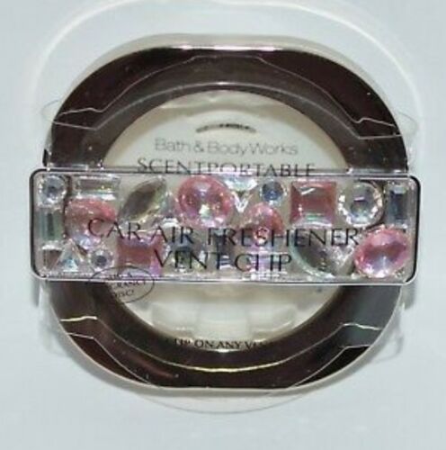 BATH & BODY WORKS SILVER WITH COLORFUL GEMS SCENTPORTABLE CAR VENT CLIP